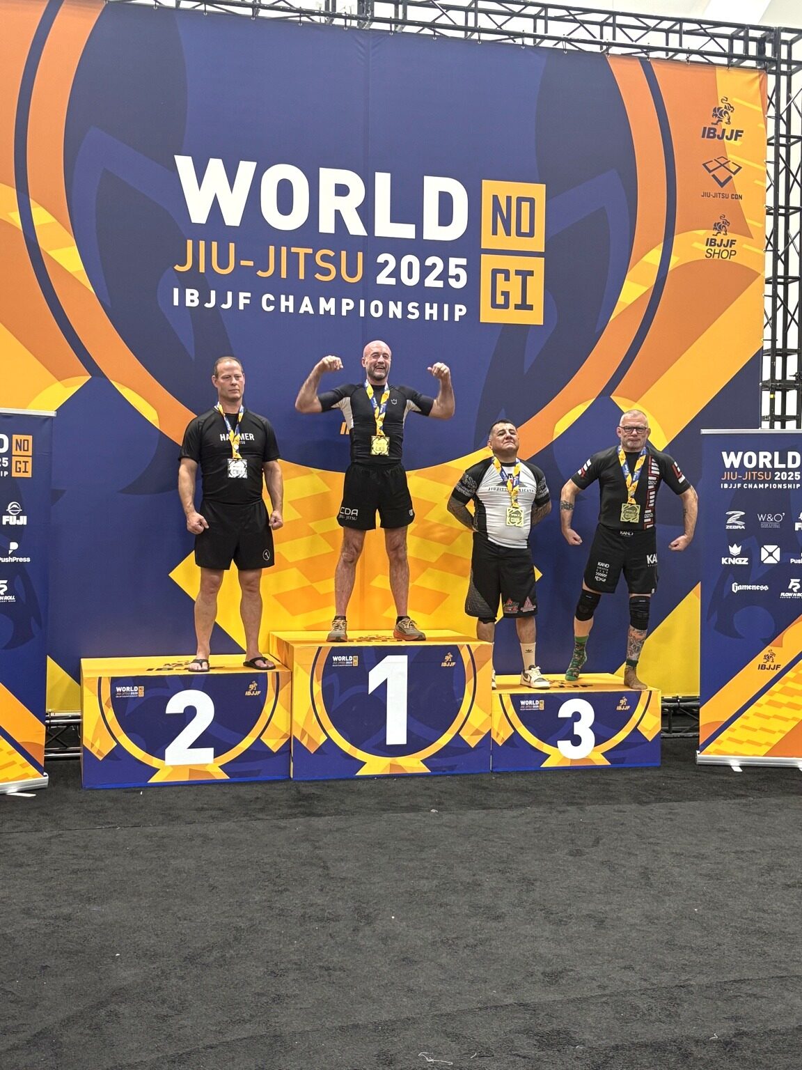 Frank Burczynski auf dem IBJJF No-Gi Worlds Podium