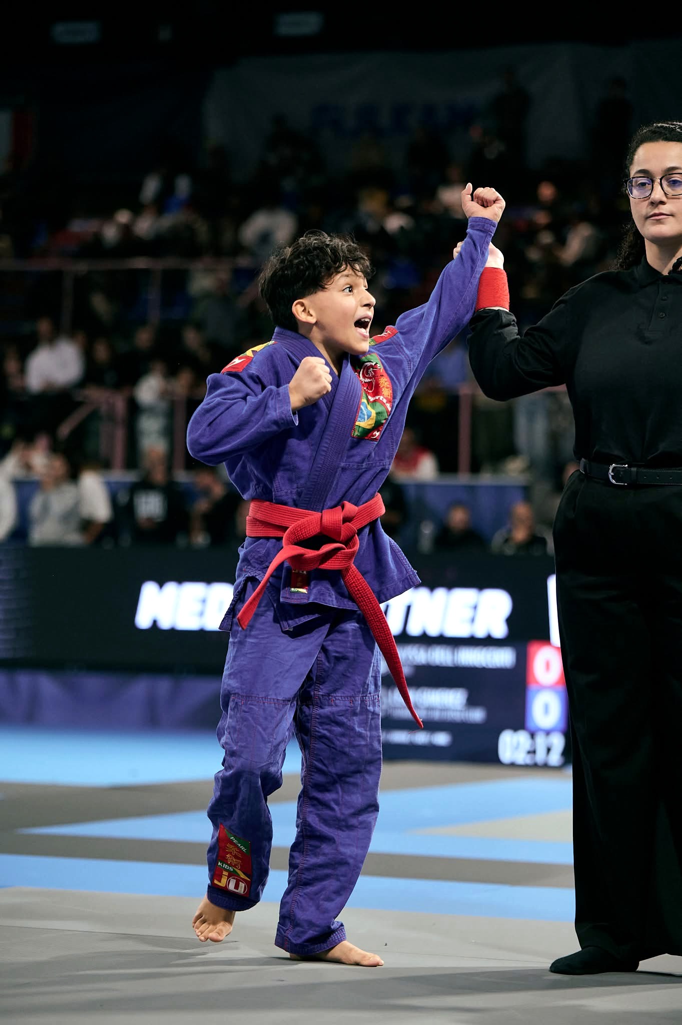 Hilti BJJ Nachwuchsathlet nach einem Sieg